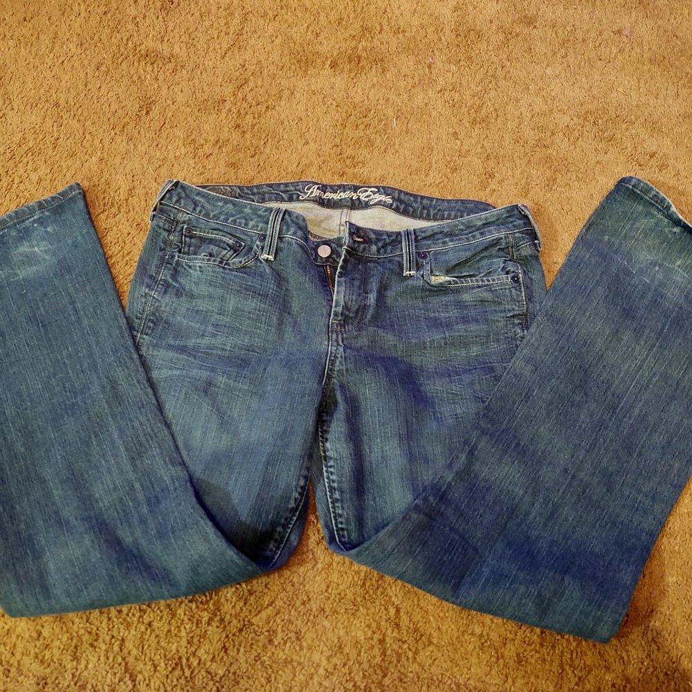 AMERICAN EAGLE JEANS SIZE 16, HIP RIDER STYLE